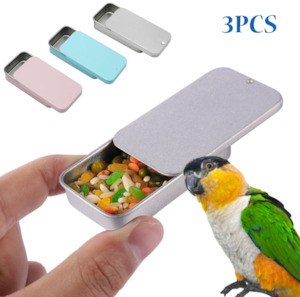 Bird Training Food Jar with Lid Parrot Handheld Feeder 3PCS