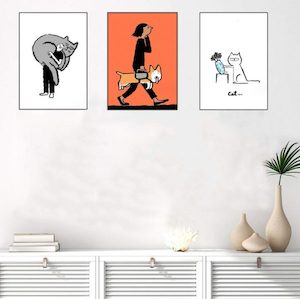 Wall Art Canvas Painting Animal Prints 3 pcs