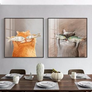 Wall Art Canvas Painting Animal Prints 2pcs