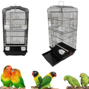 Sporting equipment: Large Bird Parrot Cage 37″ Black