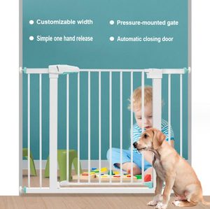 Sporting equipment: Dog Gate Baby Gate Walk Thru Gate Customizable Width