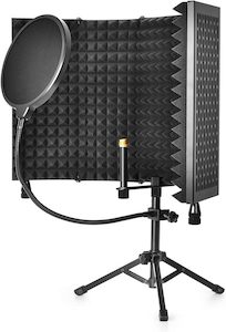 Recording Microphone Isolation Shield with Pop Filter