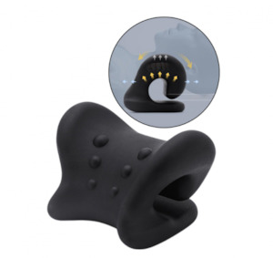 Sporting equipment: Neck Traction Pillow Rest Cushion Support Neck Stretcher Cervical Pain Relief