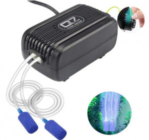 Aquarium Air Pump Fish Tank Oxygen Pump with 2 Air Stone