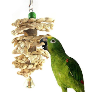 Parrot Chewing Toy Bird Bite Rope Hanging Bell