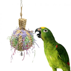 Parrot Shredding Chewing Foraging Bird Toys Chewing Toy with Bell