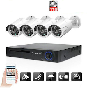 Hiseeu 8CH 5MP Home Security Camera System, 4pcs Wired 5MP Outdoor PoE IP Cameras