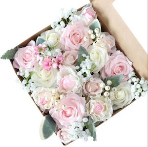 Roses Artificial Flowers Pink Rose Bouquets Box Set