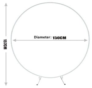 Round Stand Wedding Arch Backdrop Stand 1m/1.5m/1.8m/2m