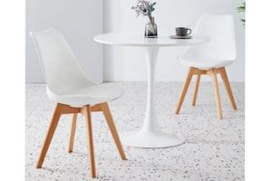 Furniture: TULIP Round Dining Table (White)