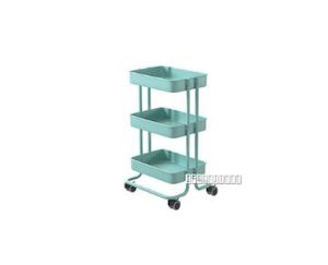 Furniture: KRISTINA 3 Tier Wheel Trolley - White