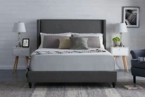 POOLE Bed Frame in Double/Queen Size (Green Velvet)