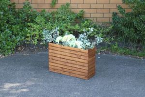 Furniture: BISTRO Outdoor Wooden Flower Pot with Trellis (Small) (60x28x100)