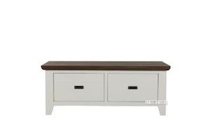 CAROL 2-Drawer Solid Acacia Wood Bedside Table