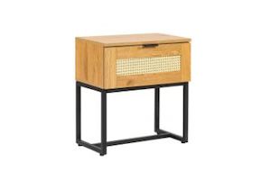 SAILOR 6 Drawer Chest with Rattan Design (Oak Colour)