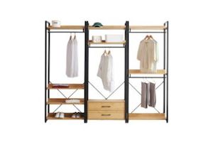 GARMON 200x80cm Open Wardrobe/Wall System Shelf (Corner)