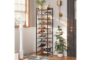 EUAN 112x41cm 8-Tier Narrow Shelf/Shoe Rack