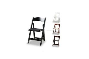 Furniture: RETREAT Foldable Dining Chair (Black/White/Light Brown/Dark Brown)