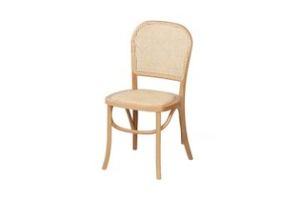 SYDNEE Solid Beech Rattan Back and Seat Dining Chair (Black)