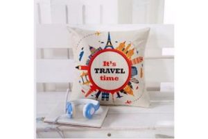 LINEN Printed Cushion with Inner (45x45cm) - 1778