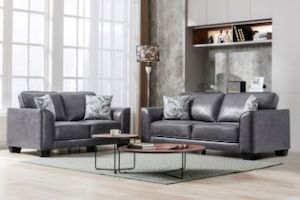 CAMILLA 3/2 Seater Air Leather Sofa Range (Black)