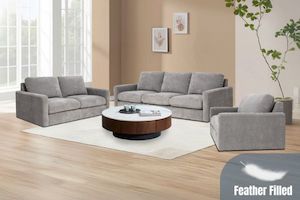 HUNTER 3.5/2.5/1.5 Seater Feather-Filled Fabric Sofa Range