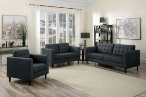 LOFTON Fabric Sectional Sofa with Ottoman