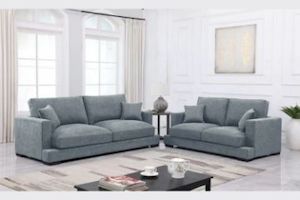 CARLO Fabric Corner Sofa with Ottoman