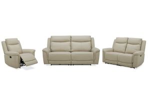 MOONLIT 100% Genuine Leather Manual/Power Recliner Sofa Range