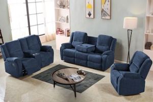 Furniture: ALTO Air Leather Reclining Sofa Range (Cup Holder & Storage)