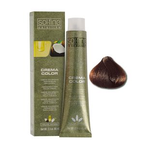 Brunette Hair: SOLFINE Crema Color 4M