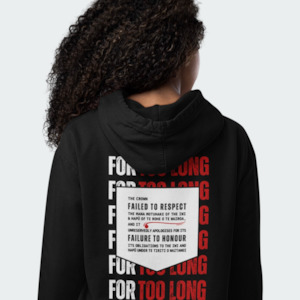 Print Material: Ihi Hoodie - Crown Apology to Wairoa