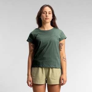 Script Box Tee Women's MILITARY