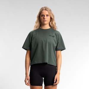 Clothing wholesaling: Checkered Relaxed Tee Women's MILITARY