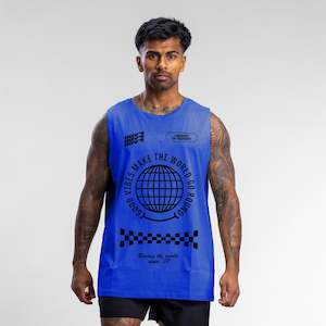 Clothing wholesaling: Positivity Block Tank Unisex SONIC BLUE