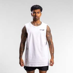 Checkered Muscle Tank Men's WHITE