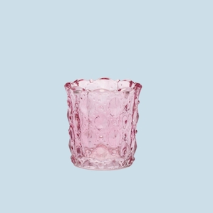 Mini Cut Candle Glassware Votive - Pink - Illumina Candle Supplies