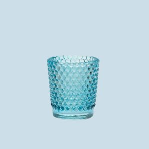 Mini Cut Candle Glassware Votive - Blue - Illumina Candle Supplies