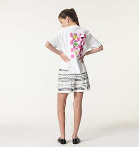 Picnic Boxy Tee - White