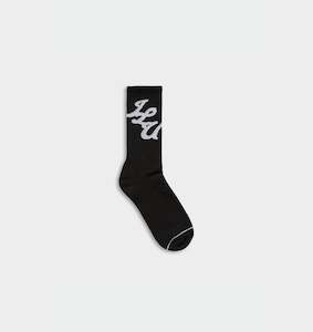 Clothing: Initial Sock - Black