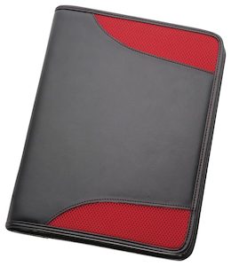 A4 Non-Leather Compendium – Red