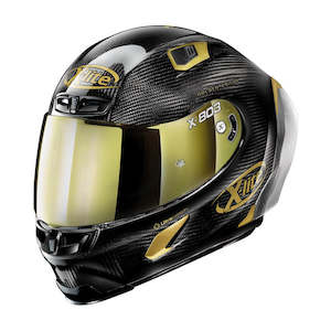 Full Face Motorcycle Helmets: X-Lite X803 RS Ultra Carbon Full Face Helmet - gold