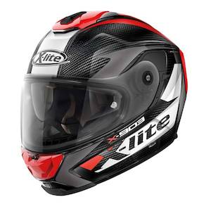 Full Face Motorcycle Helmets: X-Lite X903 Ultra Carbon Full Face Helmet XXL only - black/red