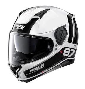 Full Face Motorcycle Helmets: Nolan N87 Plus Full Face Helmet - white/black