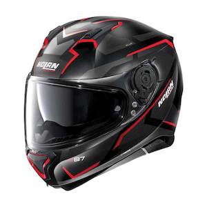 Nolan N87 Plus Full Face Helmet - black/red - XS only