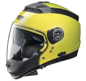 Open Face Helmets: Nolan N44 Open Face/Full Face Helmet - yellow (size Small)