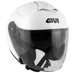 Open Face Helmets: Givi X22 scooter helmet - white