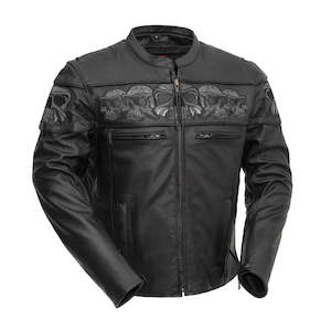 First MFG Co. Savage Skulls Motorcycle Leather Jacket