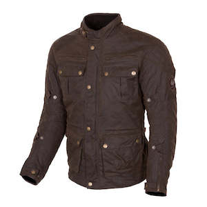 Motorcycle Jackets Heritage Waxed: Merlin Yoxall II Traditional Wax Jacket Brown - small only