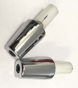 Handlebar End Weights And Plugs: Buzzetti Bar End Weight - Chrome - Diam. 17.5 - 180 gm